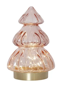 ABETE Glasdekoration Batteri 18cm Rosa