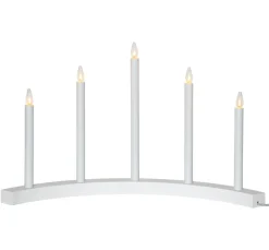 ACCENT Träljusstake 5L 36cm Vit