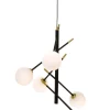 AKROBAT Taklampa 5L 58cm Svart/Matt Mässing/Opal