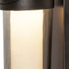 ALIPPA Solcells-vägglykta 21cm Svart Varmvit IP44