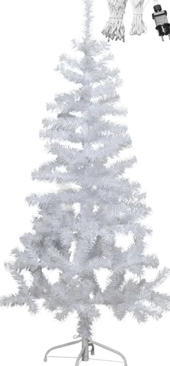 ALVIK Julgran 150cm 80LED Vitt/Vit IP44