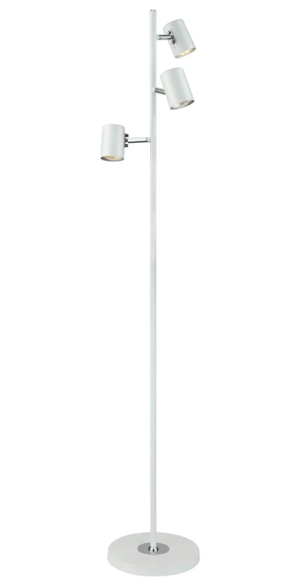 BALDER Golvlampa 3L 135cm Vit/Krom