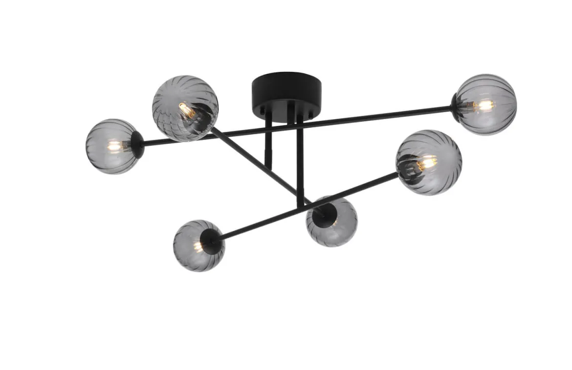 BATON-RIB Plafond 74cm Svart/Rökfärgad