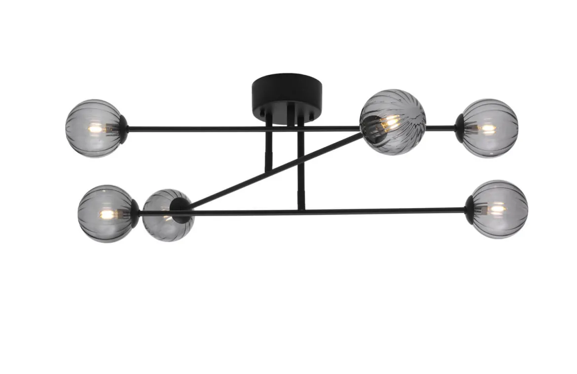 BATON-RIB Plafond 74cm Svart/Rökfärgad