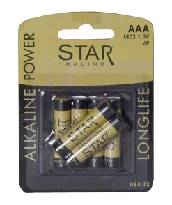 BATTERI 6-Pack AAA 1,5V Power Alkaline