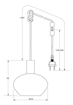 BELL Fönsterlampa 16cm Matt Mässing/Rök