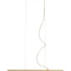BELL Taklampa 3:a Rak 70cm Matt Mässing/Rök