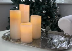 BIG LED-Blockljus 15cm Elfenben
