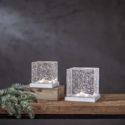 Bordsdekoration Frost Kub 11cm