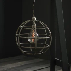 BRISTOL Taklampa 41cm Råsilver