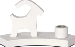 BRUCE Ljusstake 18cm Vit