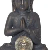BUDDHA Solcellsdekoration 27cm Grå