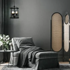 BUDGIE Taklampa Ø28 41cm Svart/Rökgrå