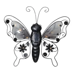 BUTTERFLY Solcellsdekoration 34cm Svart IP44
