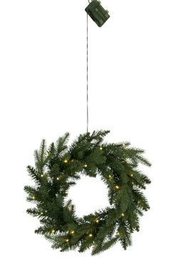 BYSKE Krans 45cm 30LED Grön IP44