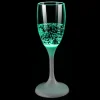 CHAMPANGEGLAS med LED 18cm Grön