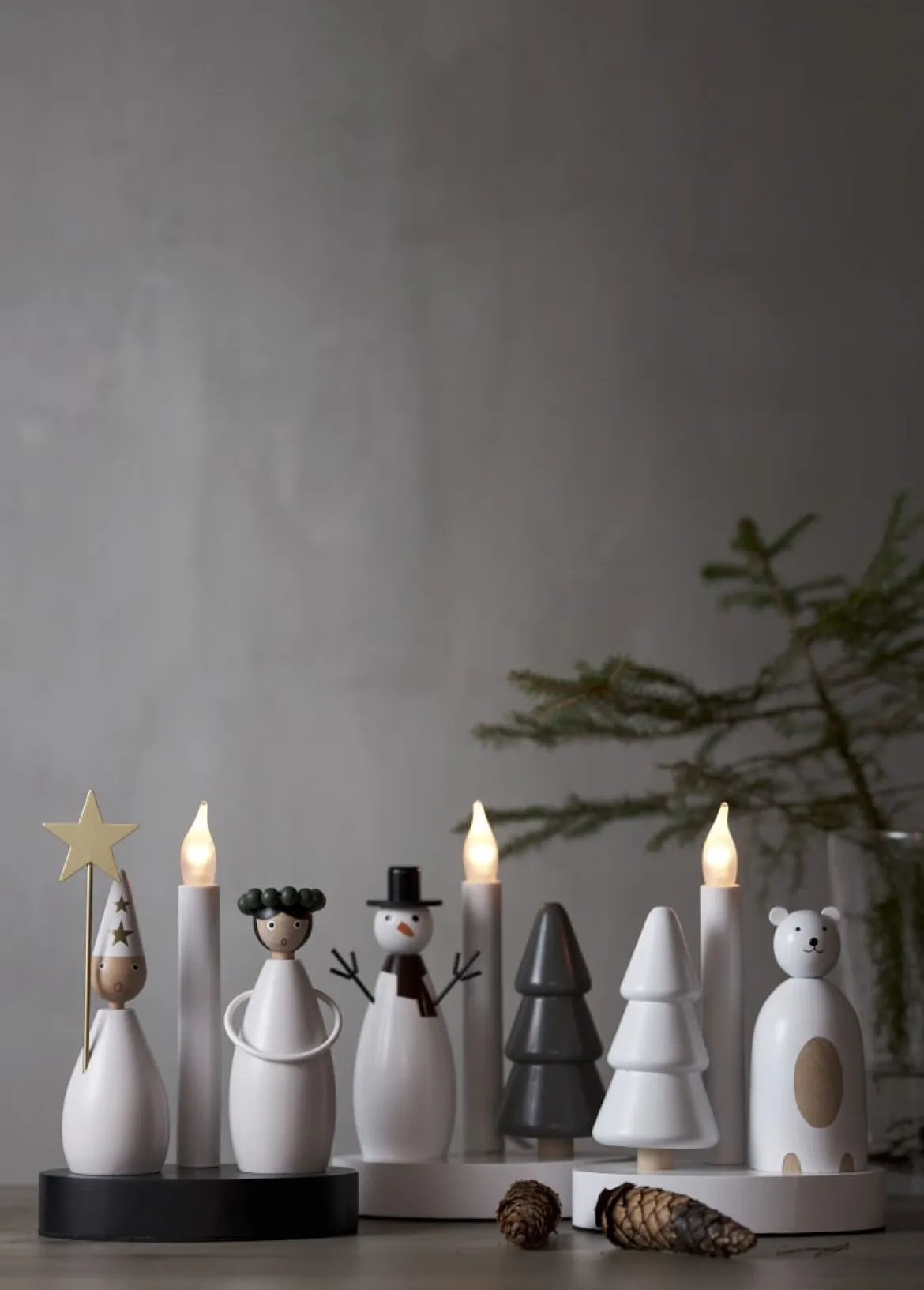 CHRISTMAS JOY Ljusstake Lucia 21cm Vit