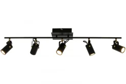 CILINDRO Takspot Rak 5L Dimbar 105cm Svart/Matt Mässing