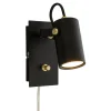 CILINDRO Väggspot LED 15cm Svart/Matt Mässing