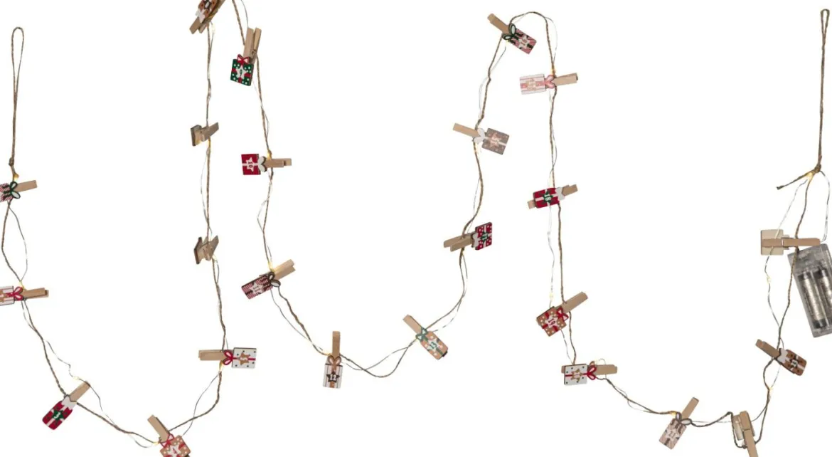 CLIPPY ADVENT Klämmor Batterislinga 24LED 2,4m