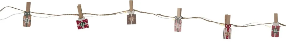 CLIPPY ADVENT Klämmor Batterislinga 24LED 2,4m