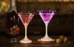 COCKTAILGLAS med LED 16cm Grön