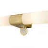 COSENZA Vägglampa Bad Dubbel 43,5cm Matt Mässing/Opalvit IP44