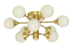 COSMOS Plafond bad 45,5cm Matt Mässing/Opalvit IP44
