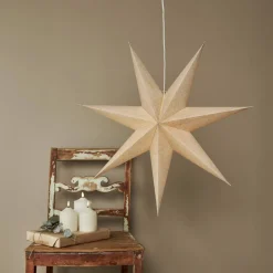 COTTON Pappersstjärna 60cm Beige