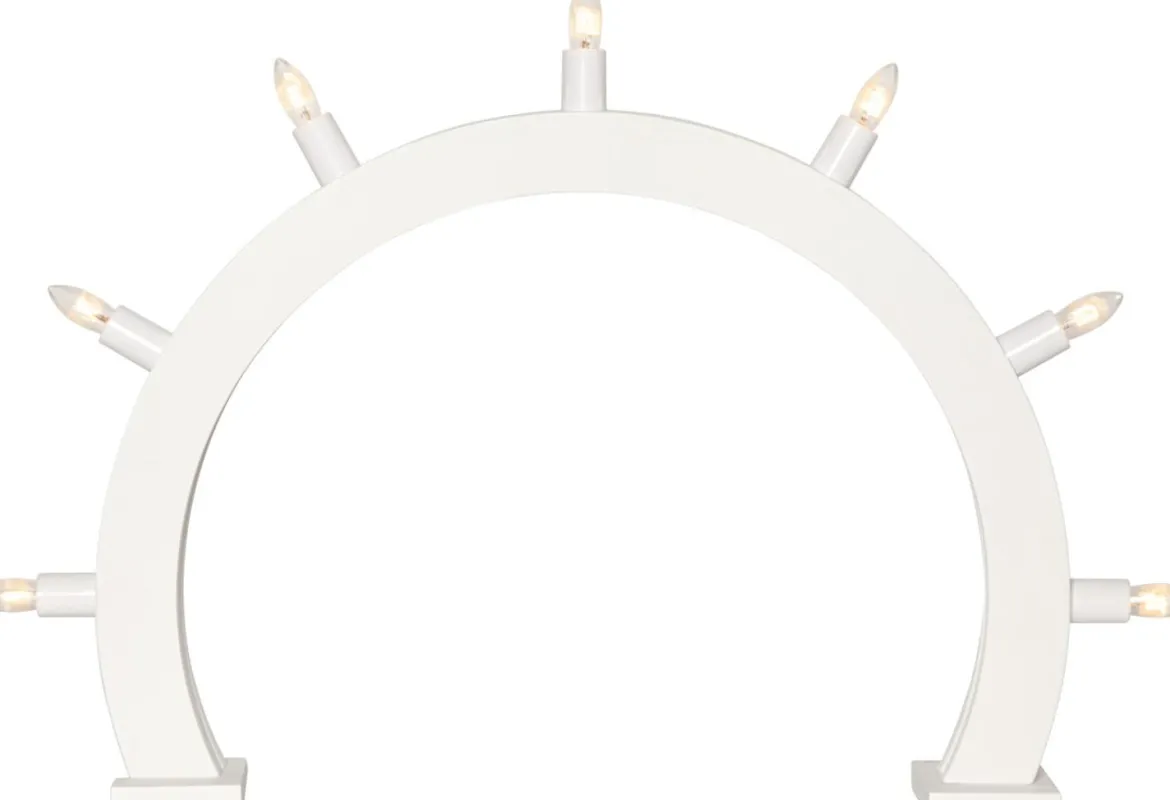 CRISP Träljusstake Båge 7L 48cm Vit