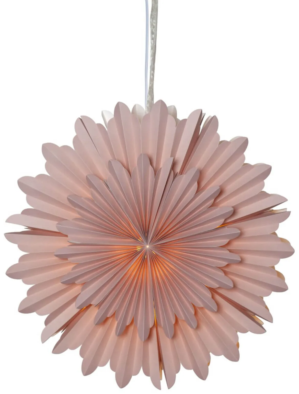 CRYSTAL Pappersstjärna 50cm Rosa