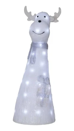 CRYSTALO Dekorationsfigur Ren 40L 51,5cm Vit