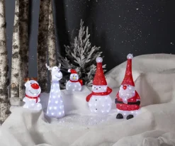 CRYSTALO Utomhusdekoration Snögubbe 59cm 40LED Vit IP44