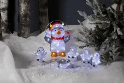 CRYSTALO Utomhusdekoration Pingvin 30cm 40LED Flerfärgad IP44