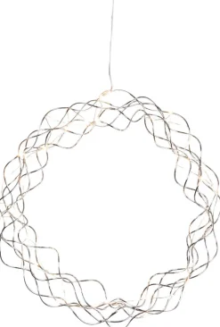 CURLY Hängande Krans 30cm Krom