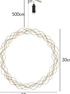 CURLY Hängande Krans 30cm Mässing