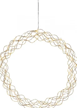 CURLY Hängande krans 45cm Mässing