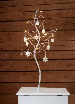 DECORA Dekorationsträd 40cm 27LED Vit