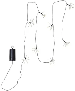 DEW DROP FLOWER Batterislinga 96L 2,1m Svart/Varmvit IP44