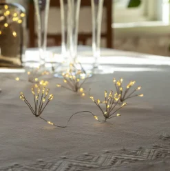 DEW DROP Ljusslinga Batteri 1,4m 120LED Varmvit/Silver