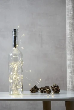 DEW DROP Ljusslinga 40L 2m Silver Varmvit