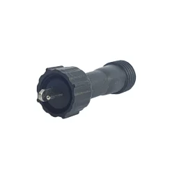 DIN 12V Adapter 2 x Rund hona till Rund+Platt hane