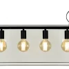 DIPLOMAT Taklampa Lång 4L 72cm Svart/Klar
