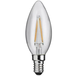 E14 CLASSIC Kronljus Klar 0,8W 2700K 80lm LED-Lampa