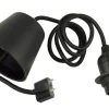 E27 DCL Takupphänge Tygkabel 110cm Svart IP20