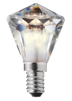 E14 Diamant Kristall Kallvit Dimbar 3,3W