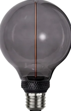 E27 Glob95 DecoLed 3-Steg Dimbar Minne 2W 1800K 100lm Smoke