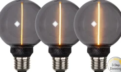 E27 Glob80 DecoLed 3-Steg Dimbar Minne 2W 1800K 100lm Smoke