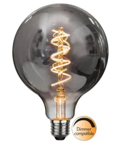 E27 Glob125 Dimbar Spiral Rökfärgad 2W 2100K 40lm LED-Lampa