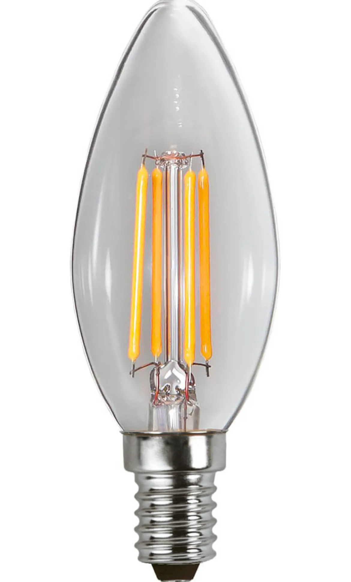 E14 Kronljus 3-Steg Dimbar Minne 4.2W 3000K 470lm Klar LED-Lampa